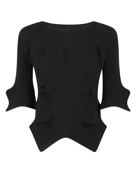 Issey Miyake Black Linkage Top