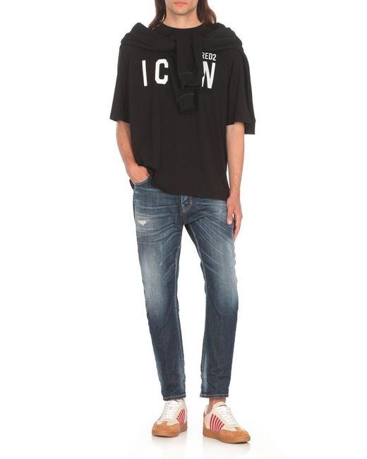 DSquared² Black T-Shirts And Polos for men
