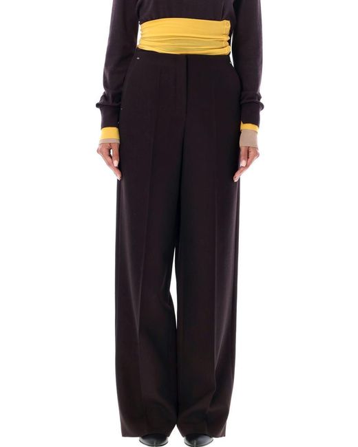 Fendi Blue Grain De Poudre Wool Trousers