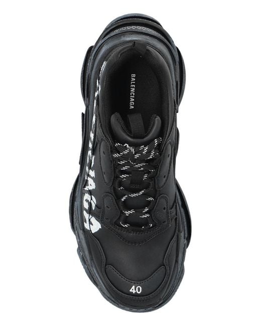 Balenciaga Black Sports Shoes 'triples S',