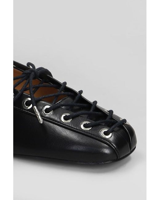 Ganni Black Ballet Flats