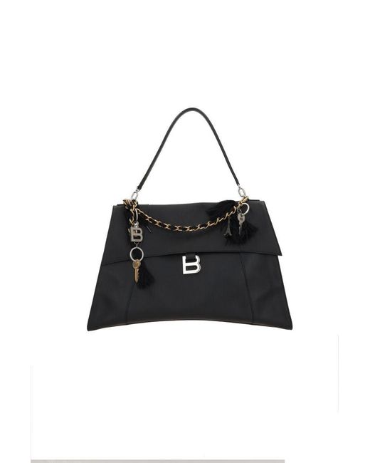 Balenciaga Hourglass Soft Large Hand Bags in Black | Lyst