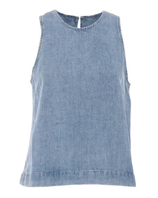7 For All Mankind Blue Top