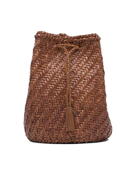 Dragon Diffusion Brown Pompom Double Jump Pompom Shape 2X Jump Design Shoulder Pouch 15X18X13 Cm