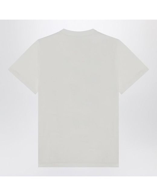 Ganni White Ivory T-Shirt With Grape Print