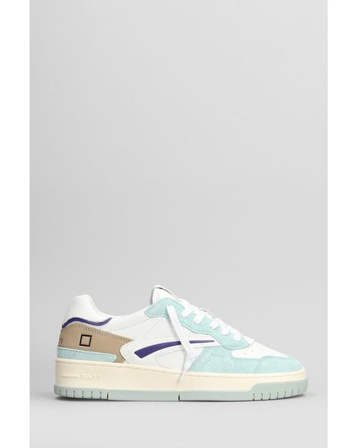 Date White Torneo Pure Colored Sneakers