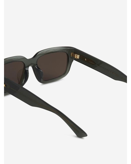 Bottega Veneta Gray Rectangular Sunglasses