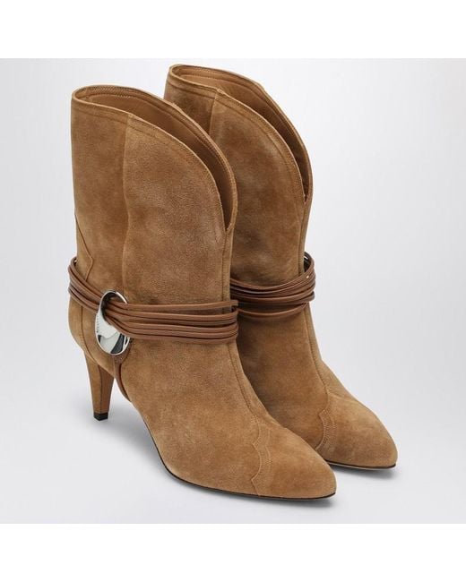 Isabel Marant Brown Low Cognac-Coloured Suede Boot