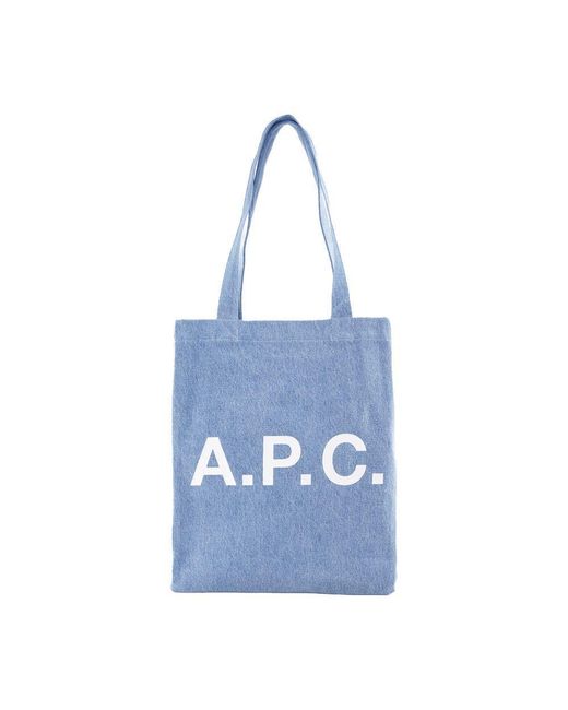 トートバッグ Lou Blondie Shopper Bag - A.P.C. - Cotton - Blue A.P.C. Lou Blondie Canvas Tote Bag | Blue | FARFETCH