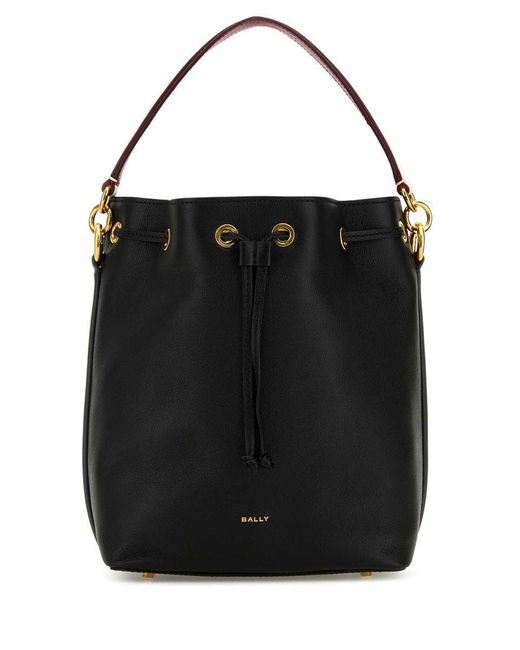 Bally Black 'Code' Bucket Bag