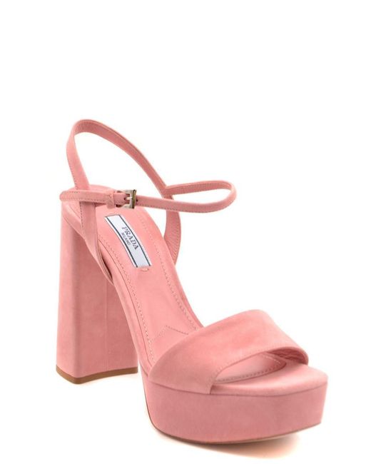 Prada Sandals in Pink | Lyst