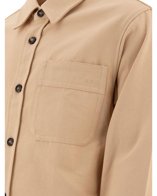 A.P.C. Natural "Basile" Overshirt for men
