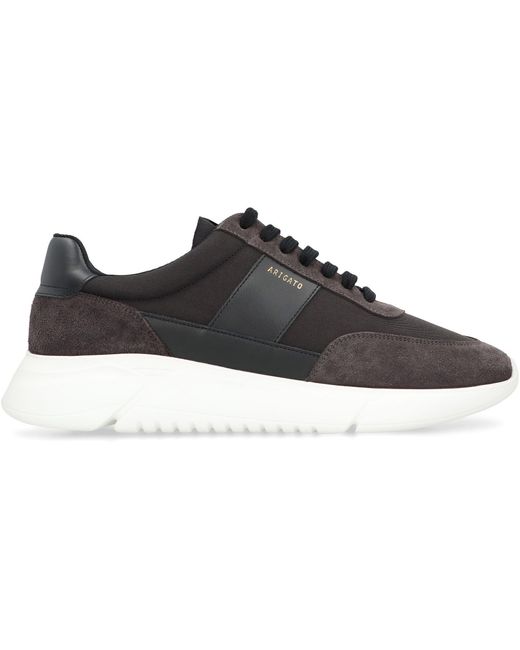 Axel Arigato Black Genesis Vintage Runner Leather And Fabric Low-Top Sneakers for men
