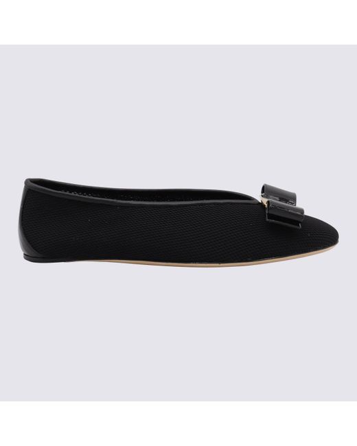 Ferragamo Black Vanna Flats