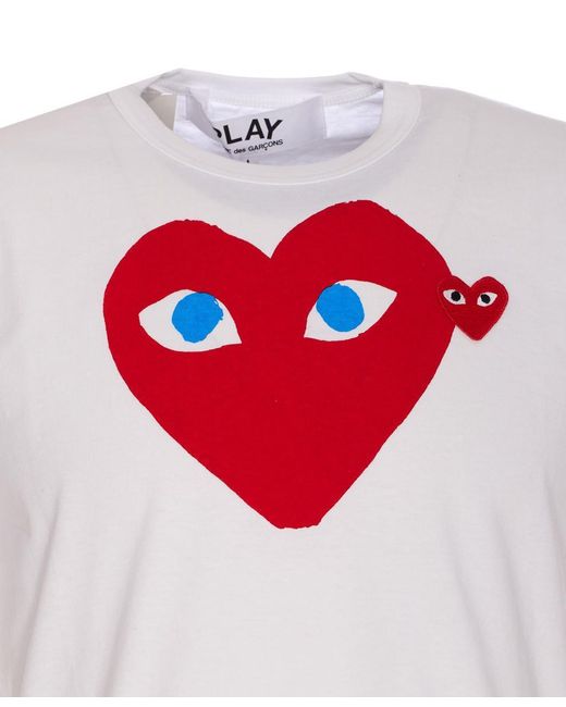COMME DES GARÇONS PLAY White T-Shirts And Polos for men