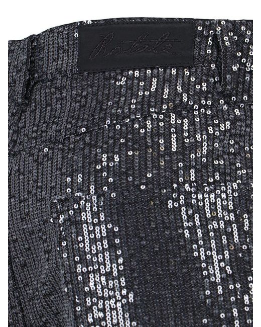 ROTATE BIRGER CHRISTENSEN Gray Sequin Trousers