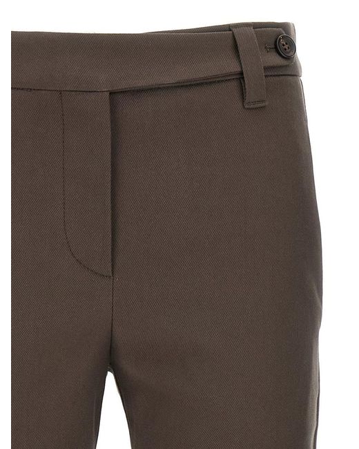 Brunello Cucinelli Gray Monile Cotton Pants