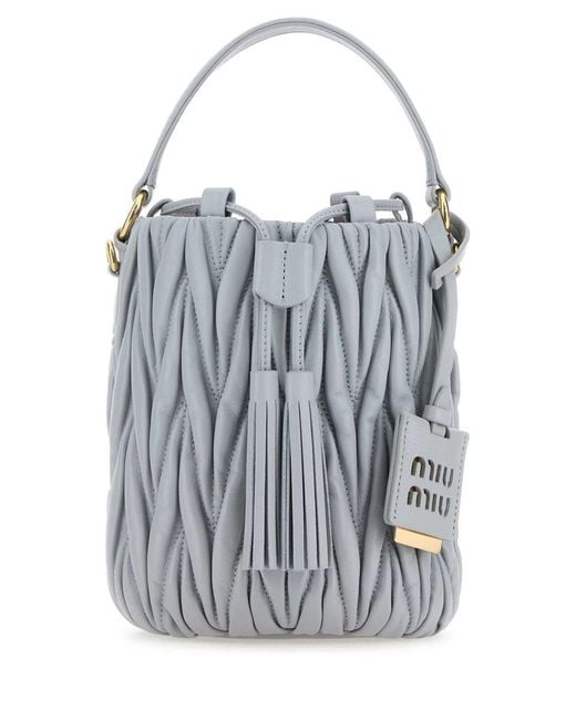 Miu Miu Gray Bucket Bags