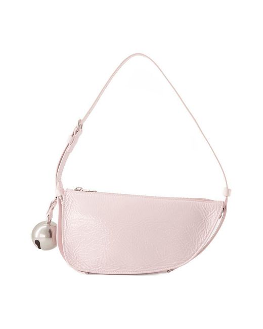 Burberry Pink Shield Sling Mini Wallet On Chain