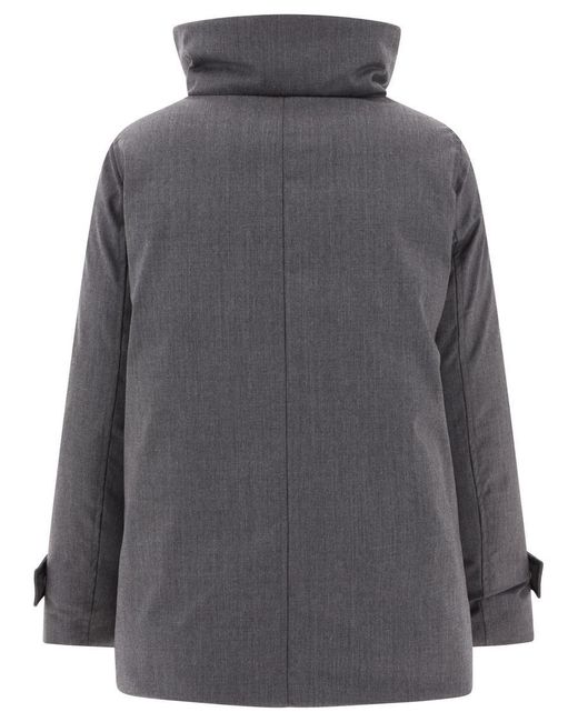 Aspesi Gray Giacca Con Collo Alto