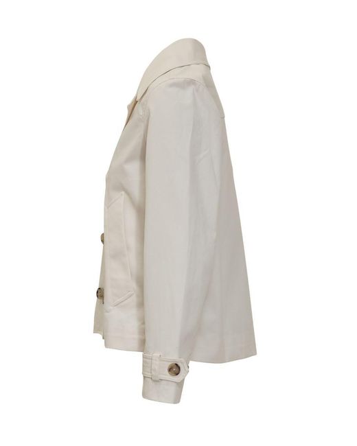 Woolrich White Cotton Pecoat
