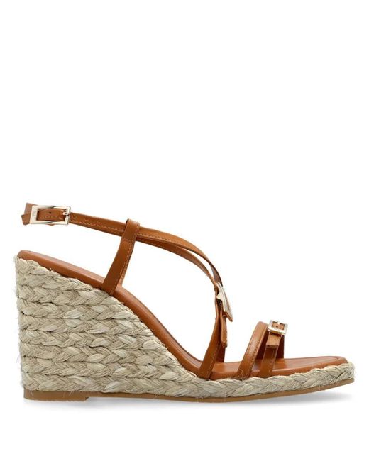 Stuart Weitzman Brown Georgie Espadrilles Widge Shoes