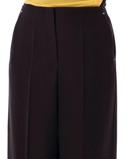 Fendi Blue Grain De Poudre Wool Trousers