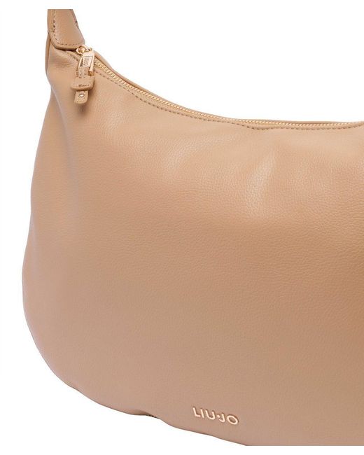 Liu Jo Brown Faux Leather Shoulder Bag With Strap