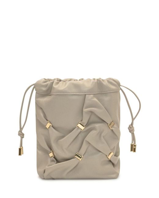 Ferragamo Gray Mini Bucket Bag