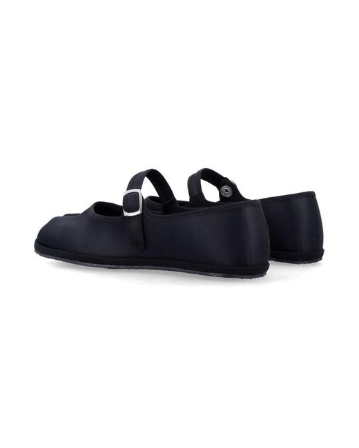 DROGHERIA CRIVELLINI Blue Fu-Tabi Satin Flat