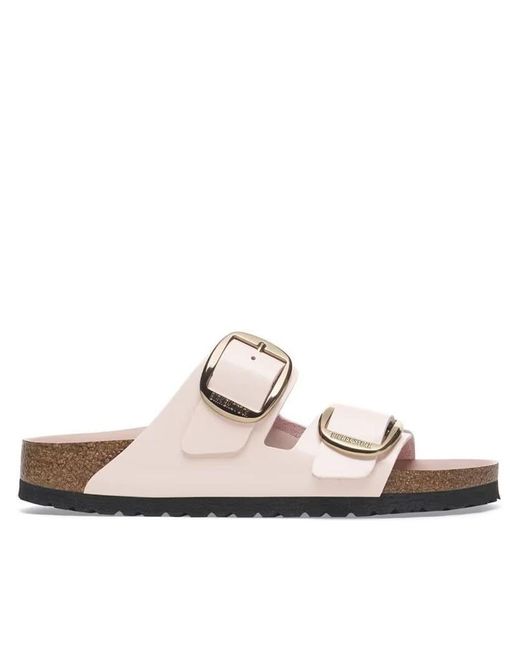 Birkenstock White Arizona Big Buckle Shoes