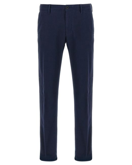 Incotex Blue Low Waist Pants for men