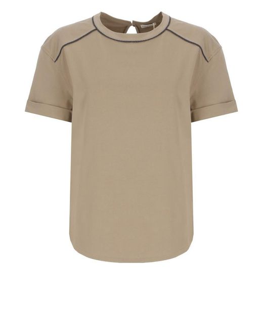 Brunello Cucinelli Natural T-Shirts And Polos