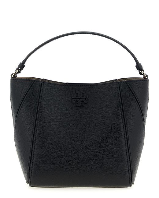 Tory Burch Black 'Mcgraw' Small Bucket Bag