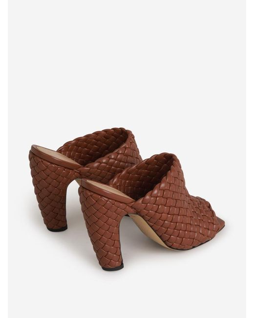 Bottega Veneta Brown Padded Canalazzo Mules