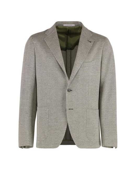 Tagliatore Gray Single-Breasted Two-Button Jacket for men