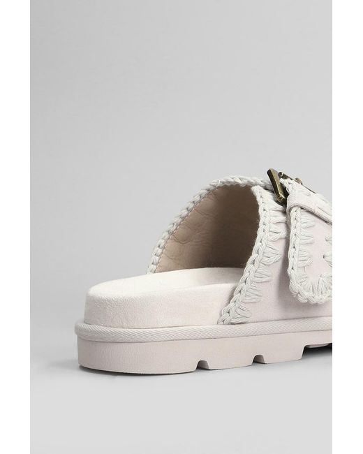 Mou White Low Bio Flats