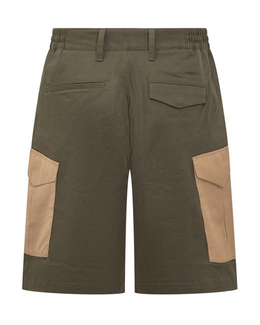 Gcds Natural Drawstring Bermuda Shorts for men