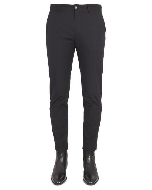 Department 5 Blue Pants With Logo Patch for men