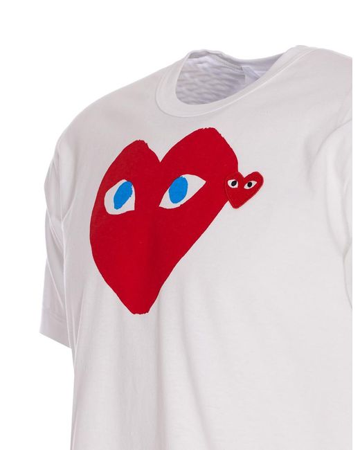 COMME DES GARÇONS PLAY White T-Shirts And Polos for men