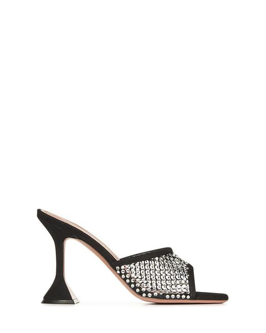 AMINA MUADDI White Lupita Crystal Net 95 Sandals