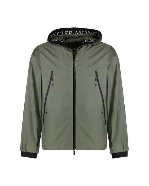 Moncler Green Junich Techno Fabric Jacket for men