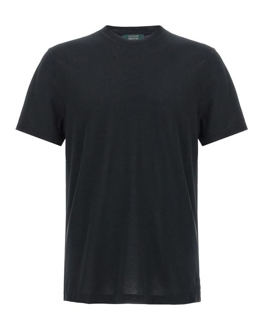 Zanone Black 'Ice Cotton' T-Shirt for men