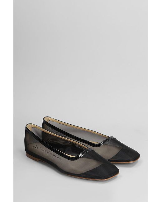 Fabio Rusconi Gray Ballet Flats