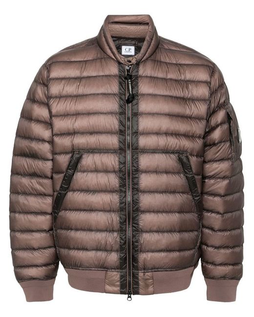 C P Company Brown D.D. Shell Lens Jacket for men