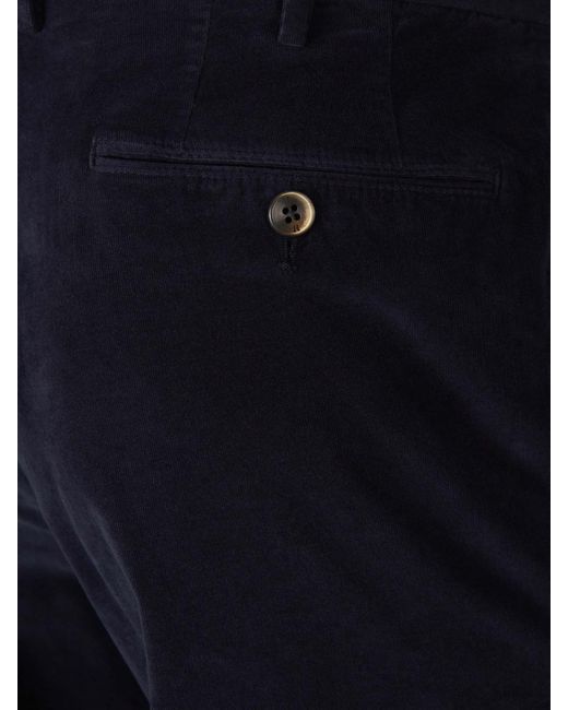 PT Torino Blue Formal Micropana Cotton Trousers for men