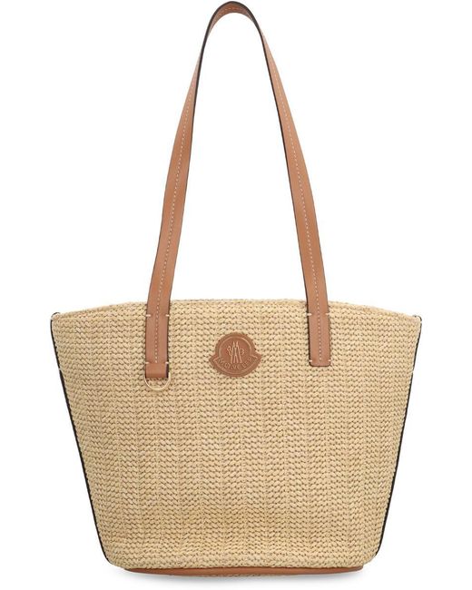 Moncler Natural Hubba Raffia Tote Bag