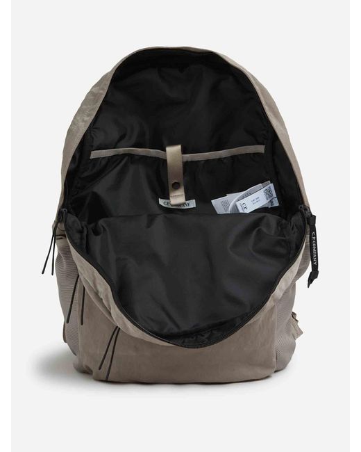 C P Company Gray B Lens Nylon Backpack for men