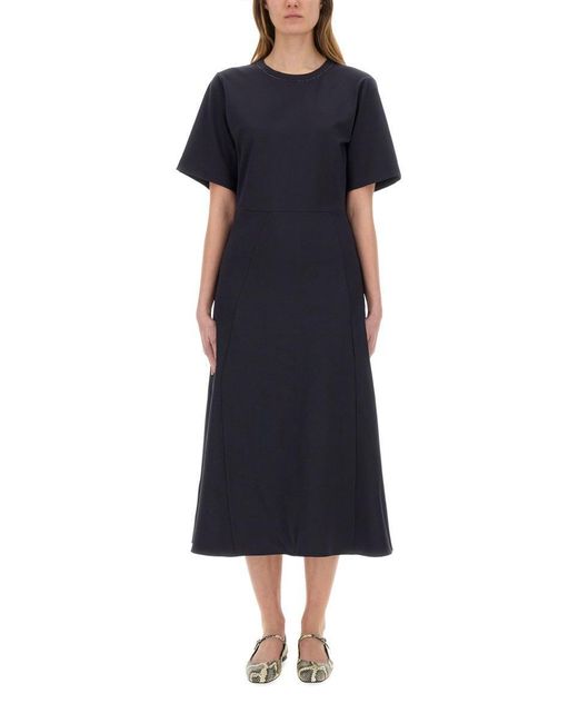 Fabiana Filippi Blue Midi Dress With Lurex