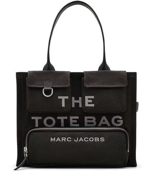 Marc Jacobs Black The Cargo Canvas Large Tote Bag